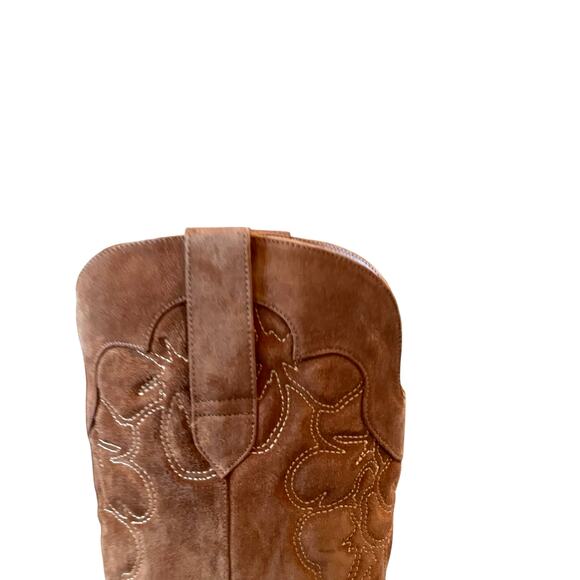 STUART WEITZMAN Felix Boots Brown Suede Made in Spain Size 37.5 | US 7 New - Picture 15 of 16